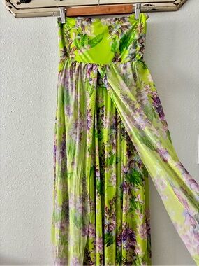 Nica Milano Lime Green and Purple Floral Dress